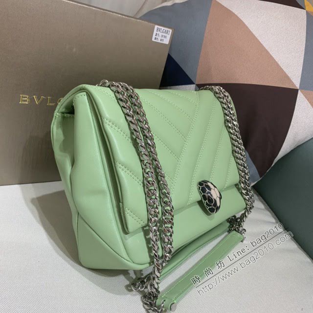 Bvlgari女包 寶格麗2020新款 幾何形狀牛皮鏈條單肩斜挎女包 古力娜紮同款 287983  fyd1564